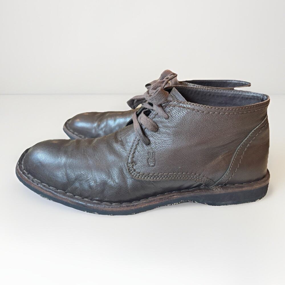 John Varvatos Star USA Men's Dark Brown Leather Chukka Boots Size 8M EUC